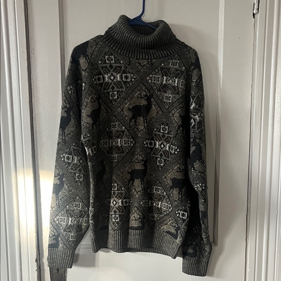 Coldwater Creek Sweaters - Vintage Women's Deer/Buck Coldwater Creek Turtleneck Sweater
